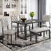 Canora Grey Ephram 6 - Person Dining Set Wood in Gray/Brown | 29.9 H x 36 W x 59.9 D in | Wayfair 001DE92B52B84B91AC5F49C8C3F4805C