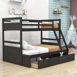 Harriet Bee Emmie-Mae Twin over Full Bunk Bed w/ Drawers | 61 H x 57 W x 78 D in | Wayfair 0E731AA336ED4DF1B597E1568E128C8E