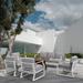 Red Barrel Studio® 6 Piece Seating Group w/ Cushions Metal in White | 26.2 H x 27.56 D in | Outdoor Furniture | Wayfair