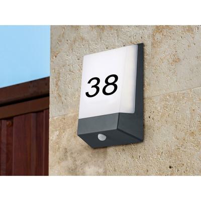 Led Hausnummernleuchte kasai Anthrazit mit Dämmerungssensor, Höhe 21cm Image