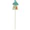 Sunset Vista Designs 411560 - Blue Mushroom Plant Pick (93640) Lawn and Garden Figurine Stakes