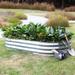 Silver Oval Raised Galvanized Steel Garden Bed Planter - 6' x 3'