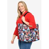 Plus Size Women's Disney Alice In Wonderland Tote Bag Travel Beach Cheshire Cat Queen Of Hearts Tote Bag by Disney in Multi