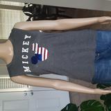 Disney Tops | Disney S American Or Silver Sequins Mickey Mouse Tank | Color: Gray/Red | Size: S