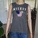 Disney Tops | Disney S American Or Silver Sequins Mickey Mouse Tank | Color: Gray/Red | Size: S