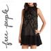 Free People Dresses | Free People: Black Angel Lace High Neck Crochet/Lace Open In Formal Top/Dress | Color: Black/Cream | Size: M