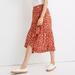 Madewell Skirts | Madewell Ruffle-Wrap Midi Skirt In Happy Hibiscus Size 24 | Color: Pink/Red | Size: 24