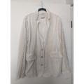 Anthropologie Jackets & Coats | Anthropologie Cartonnier Lupe Lace Blazer Jacket Ivory Womens Size L | Color: Cream | Size: L