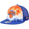 Men's New Era Royal York Knicks Hazy Trucker 9FIFTY Snapback Hat