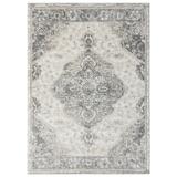 Luxe Weavers Euston Collection 8061 Silver 9x12 Modern Oriental Area Rug - Luxe Weavers 8061 Silver 9x12
