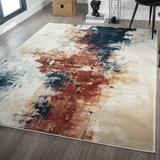 Luxe Weavers Olimpia Collection 6610 Multi 5x7 Modern Abstract Area Rug - Luxe Weavers 6610 Multi 5x7