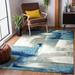 Luxe Weavers Lagos Collection 7558 Light Blue 4x5 Modern Abstract Area Rug - Luxe Weavers 7558 Light Blue 4x5