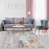 Luxe Weavers Euston Collection 7681 Multi 4X5 Modern Abstract Area Rug - Luxe Weavers 7681 Multi 4X5