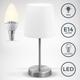 Lampe de table tissu lampe de décoration lampe de chevet E14 blanc led incl. lampe wifi