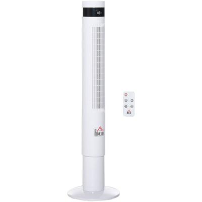 Homcom - Turmventilator mit Fernsteuerung 85° Oszillierender Standventilator 110cm Säulenventilator