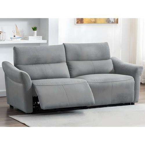 Relaxsofa 3-Sitzer elektrisch – Stoff – Grau – ragnar – Grau