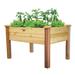 Elevated 2Ft x 4-Ft Cedar Wood Raised Garden Bed Planter Box - 48L x 24W x 32H in.