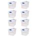 Homz 31 Quart Heavy Duty Modular Stackable Storage Containers, Clear, 8 Pack