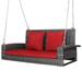 Costway 2-Person Patio PE Wicker Hanging Porch Swing Bench Chair - See Details