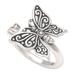 Butterfly Leisure,'925 Sterling Silver Butterfly Cocktail Ring from Bali'