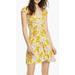 Free People Dresses | Free People Key To Your Heart Mini Dress Yellow Floral Medium | Color: Orange/Yellow | Size: M