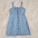 American Eagle Outfitters Dresses | Ae American Eagle Button Down Chambray Denim Sundress | Color: Blue/Cream | Size: S