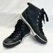 Coach Shoes | Coach Foster Classic Monogram Leather Trim High Top Sneakers Size 6b Women’s | Color: Black | Size: 6