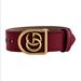 Gucci Jewelry | Gucci Leather Double G Marmont Wrap Bracelets | Color: Black/Gold/Red | Size: Os