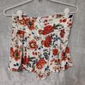 American Eagle Outfitters Shorts | American Eagle Outfitters White Floral Pull On Ruffled Shorts In Size S | Color: Red/White | Size: S