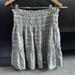 Anthropologie Skirts | Anthropologie Flowy Silver Skirt. Elastic Waist. Size M. 20” Long. | Color: Silver | Size: M