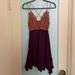 Free People Dresses | Free People Adella Slip Dress. Size Small. Burgundy/Burnt Orange Color. Like-New | Color: Orange/Purple | Size: S