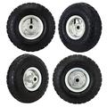 4x10" 3.50-4 Pneumatic Wheelbarrow Wheels Pneumatic Sack Truck Trolley Wheel Puncture Proof Tyre Complete for Garden Heavy Duty Trolley Barrow Trailer Truck Solid Replacement Wheelbarrow Wheel