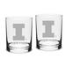 Illinois Fighting Illini Personalized 14oz. 2-Piece Classic Double Old Fashioned Glass Set