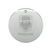 UChicago Maroons Personalized 3'' Round Glass Ornament