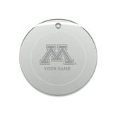 Minnesota Golden Gophers Personalized 3'' Round Glass Ornament