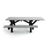 Frog Furnishings Montelongo ADA A-Frame Outdoor Table Plastic in Gray | Wayfair PBAPIC6GRAADA8