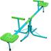 Halcyon 2 Seat Metal Spinning Teeter Totter Metal in Blue/Green | 12.4 H x 30 W x 76.4 D in | Wayfair SEESAW