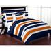 Sweet Jojo Designs Stripe Comforter Set Polyester/Polyfill/Microfiber in Orange/Green/Blue | Full/Queen Comforter + 2 Standard Shams | Wayfair