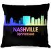 East Urban Home Couch City V Austin Texas Throw Pillow Polyester/Polyfill blend in Black | 16 H x 16 W in | Wayfair