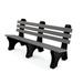 Arlmont & Co. Wetzel Recycled Plastic Park Outdoor Bench Plastic in Gray | 33.5 H x 72 W x 25 D in | Wayfair 297D721B525E4E1DB993E69C96404AA8