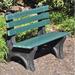 Arlmont & Co. Wetzel Recycled Plastic Park Outdoor Bench Plastic in Green | 33.5 H x 48 W x 25 D in | Wayfair 73A51635147849B2B01AB853361BA89C