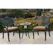 Lark Manor™ Annecorinne Round 2 - Person 21.06" Long Aluminum Bistro Set w/ Cushions Metal in Brown | 25.39 H x 21.06 W x 21.06 D in | Outdoor Furniture | Wayfair