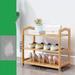 Red Barrel Studio® 9 Pair Shoe Rack Solid Wood in Brown/Yellow | 19.68 H x 23.62 W x 9.84 D in | Wayfair 5078B74194D14E7F99246CD3B94A506E