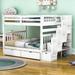 Emma-Faye Full over Full 6 Drawer Standard Bunk Bed by Harriet Bee in White | 67 H x 56 W x 96 D in | Wayfair 8B0B07AC868A4EC4AB87FF0689E2EF93