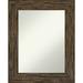 Loon Peak® Chryste Wood Framed Wall Mounted Accent Mirror in Distressed Wood in Brown | 31 H x 25 W x 1 D in | Wayfair