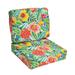 Bayou Breeze Pensacola Multi Indoor/Outdoor Seat/Back Cushion Polyester in Gray/Green/Blue | 5 H x 29 W x 27 D in | Wayfair