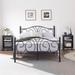 Lark Manor™ Alsa 3-Piece Bedroom Set Bed Frame & Nightstands Wood & Metal/Metal in Black | 38 H x 60 W x 80 D in | Wayfair