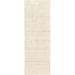 White 72 x 24 x 0.27 in Area Rug - Gracie Oaks Solid/Striped Liabah Area Rug Vanilla Bean-Ivory Color Wool | 72 H x 24 W x 0.27 D in | Wayfair