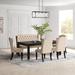 Greyleigh™ Rehoboth Wood 6-Piece Dining Table Set Wood in Black/Brown | 30 H in | Wayfair 395D5FE04D3D437F831BAFFA30C663C2
