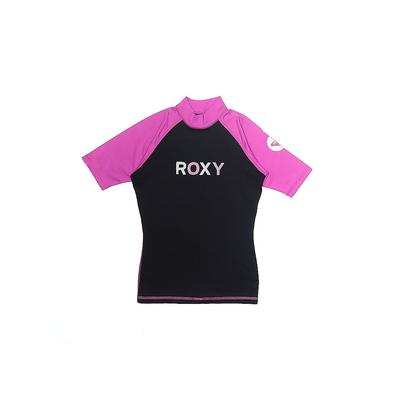 Roxy Rash Guard: Pink Solid Swimwear - Women's Size 6